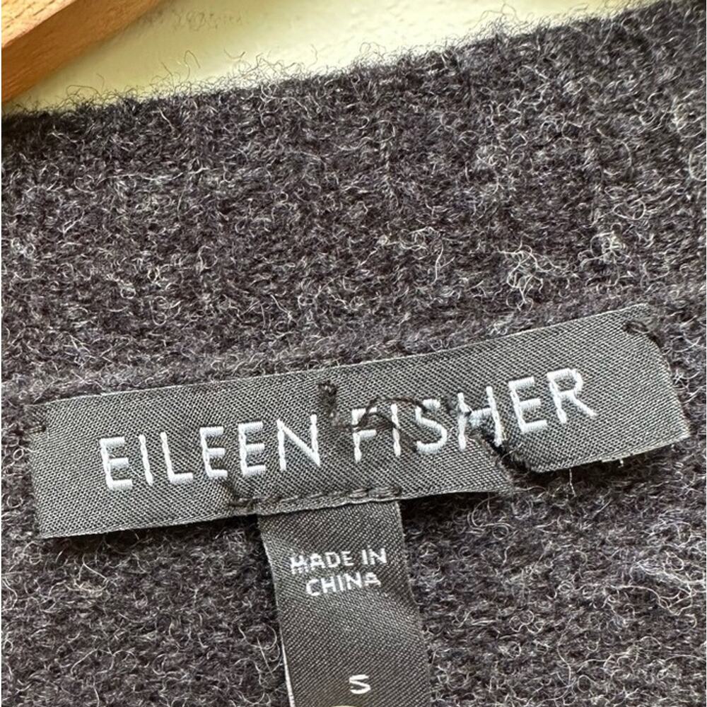 Eileen Fisher Dark Grey Moto Wool Jacket Small - Picture 2 of 10